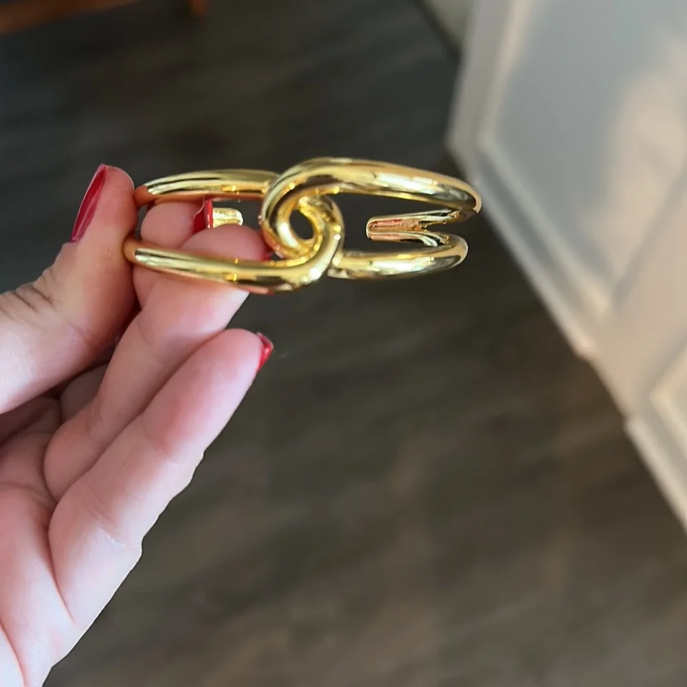 J. Crew Gold Knot Open Cuff Bracelet